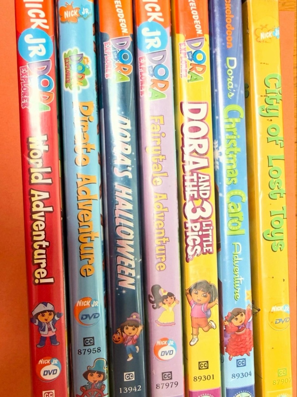 Nickelodeon Dora DVD Set - Red, Orange, Blue, Purple, Yellow